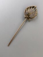 Elegant Brass Hair Pin – Leaf Design (Handcrafted) - Image 2