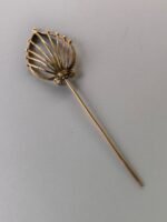 Elegant Brass Hair Pin – Leaf Design (Handcrafted)