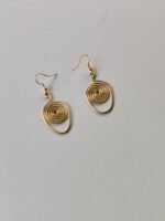 Handcrafted Brass Spiral Earrings – Minimalist Boho Style