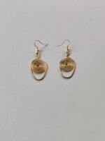 Handcrafted Brass Spiral Earrings – Minimalist Boho Style - Image 3