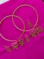Handcrafted Brass Necklace & Earrings Set –  Spiral Design (2pc) - Image 2