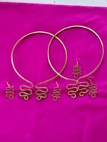 Handcrafted Brass Necklace & Earrings Set –  Spiral Design (2pc)