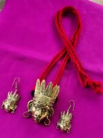 Handcrafted Dokra Brass Necklace & Earrings Set – Tribal Art Jewelry - Image 2