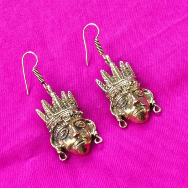 Handcrafted Dokra Brass Earrings – Tribal Art Jewelry