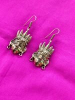 Handcrafted Dokra Brass Earrings – Tribal Art Jewelry - Image 2