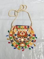 Handcrafted Embroidered Sling Bag –  Mirror Work & Tassels