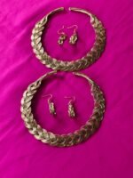 Tribal Brass Wire Braid Jewellery Set – Antique Gold Finish