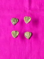 Dokra Brass Leaf & Spiral Shank Buttons – Set of 4 for Kurta and Jacket - Image 4