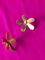 Petal Blossom Brass Earrings