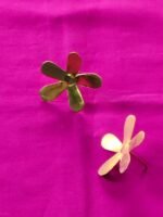 Petal Blossom Brass Earrings - Image 2