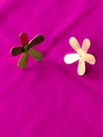 Petal Blossom Brass Earrings - Image 3