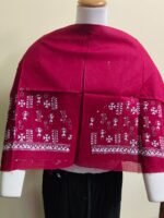 Cotton Kantha Stitch Blouse Material Maroon - Image 2