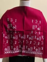 Cotton Kantha Stitch Blouse Material Maroon - Image 5