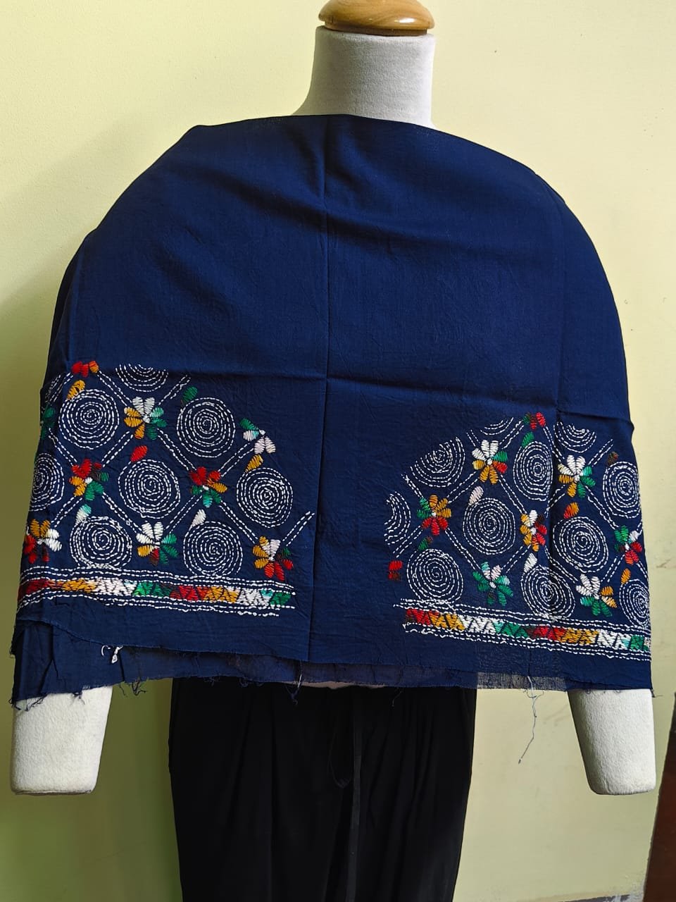 WhatsApp Image 2025-08-27 at 11.28.45_3868d118 Cotton Kantha Stitch Blouse Material Navy blue - Image 5
