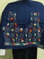 Cotton Kantha Stitch Blouse Material Navy blue - Image 4