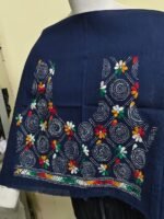 Cotton Kantha Stitch Blouse Material Navy blue - Image 2