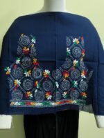 Cotton Kantha Stitch Blouse Material Navy blue