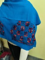 Cotton Kantha Stitch Blouse Material Blue - Image 6