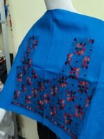 Cotton Kantha Stitch Blouse Material Blue - Image 2