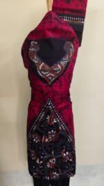 Pure Cotton Kantha Stitch Batik Salwar Suit 3Piece (Rany pink)