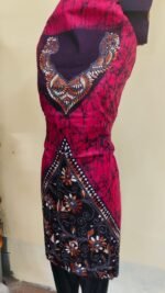 Pure Cotton Kantha Stitch Batik Salwar Suit 3Piece (Rany pink) - Image 2