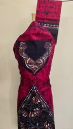 Pure Cotton Kantha Stitch Batik Salwar Suit 3Piece (Rany pink) - Image 3