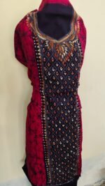 Rany pink Pure Cotton Kantha Batik Salwar Suit 3Piece - Image 3