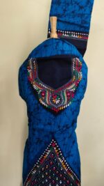 Deep Blue Pure Cotton Kantha Batik Salwar Suit 3Piece - Image 6