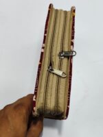 Maroon Kantha Cotton Zip Wallet – Double Zipper Compartments - Image 4