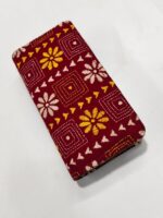 Maroon Kantha Cotton Zip Wallet – Double Zipper Compartments - Image 3
