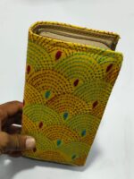 Yellow Kantha Cotton Zip Wallet – Double Zipper Compartments - Image 5