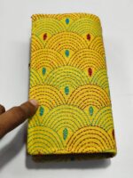 Yellow Kantha Cotton Zip Wallet – Double Zipper Compartments