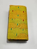 Yellow Kantha Cotton Zip Wallet – Double Zipper Compartments - Image 2