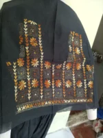 Black Kantha Stitch Blouse One piece - Image 2