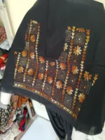 Black Kantha Stitch Blouse One piece - Image 3