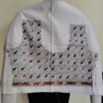 White Kantha Stitch Blouse One piece