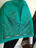 Forest Green Kantha stitch Blouse One Piece - Image 2