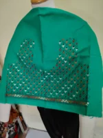 Forest Green Kantha stitch Blouse One Piece - Image 3