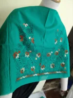 Green Kantha Stitch Blouse One Piece - Image 2