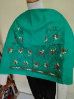 Green Kantha Stitch Blouse One Piece - Image 3