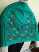 Green Kantha Stitch Blouse One Piece - Image 2