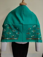 Green Kantha Stitch Blouse One Piece - Image 4