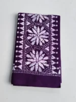 Purple Cotton Kantha Stitch Blouse Piece