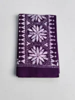 Purple Cotton Kantha Stitch Blouse Piece - Image 4