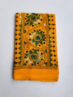 Yellow Cotton Kantha Stitch Blouse Piece