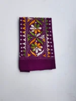 Purple Cotton Kantha Stitch Blouse Piece - Image 4