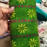 Kantha Stitch Cotton Zip Wallet – Double Zipper Compartments