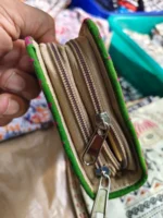 Kantha Stitch Cotton Zip Wallet – Double Zipper Compartments - Image 6