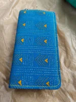 Kantha Stitch Cotton Zip Wallet – Double Zipper Compartments - Image 5