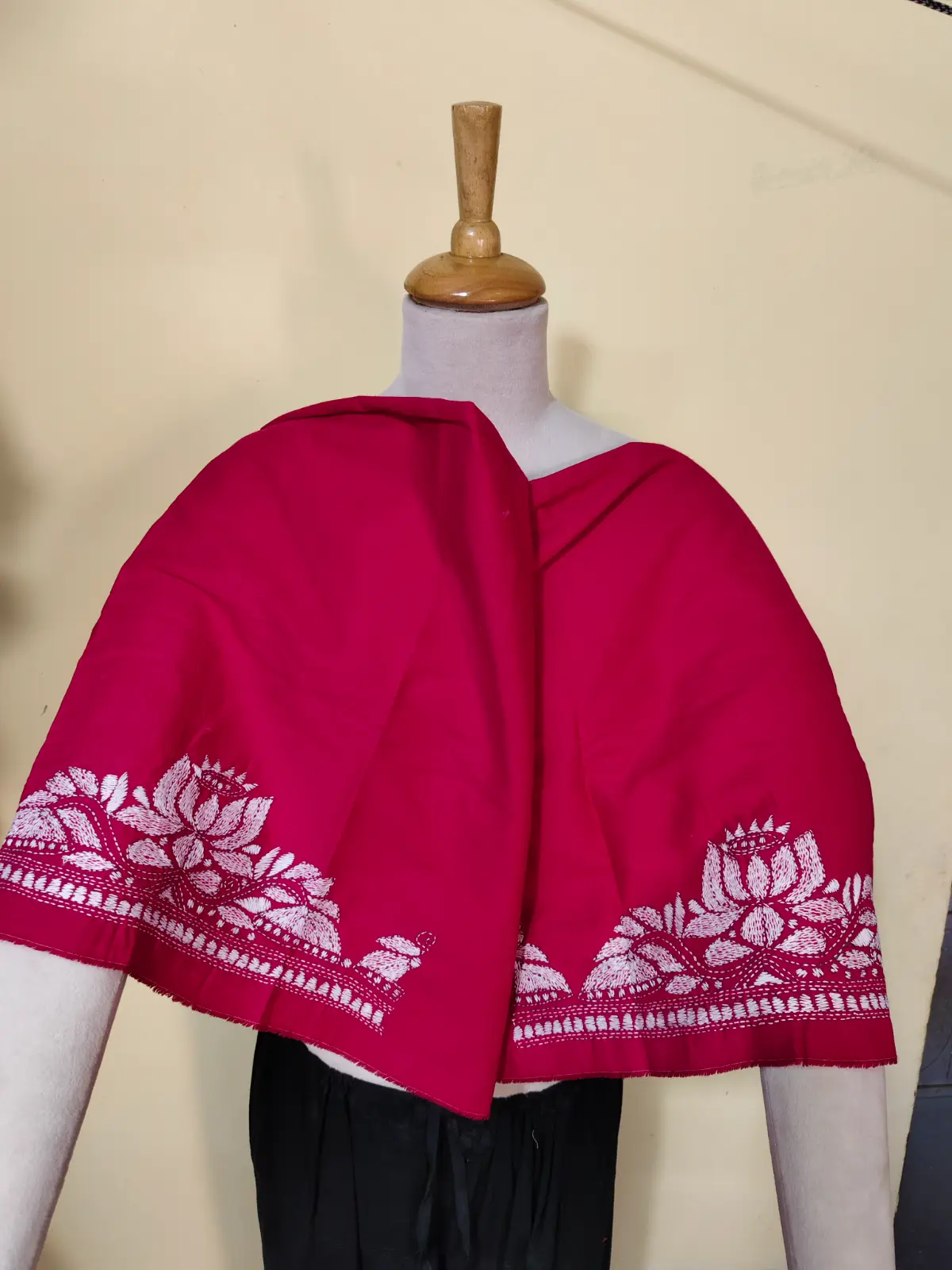 1000528053.webp Rani Cotton Kantha Stitch Blouse Material – Handmade Floral - Image 5
